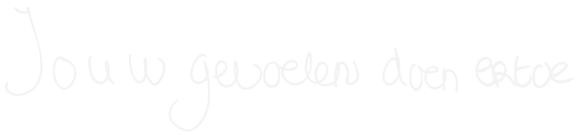Jouw gevoelens doen ertoe